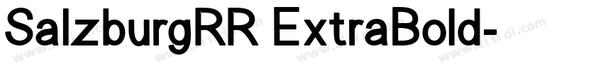 SalzburgRR ExtraBold字体转换